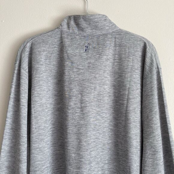 Johnnie-O Mens 2XL Gray Quarter Zip Pullover Heather Knit Casual Soft Basic - Picture 7 of 10
